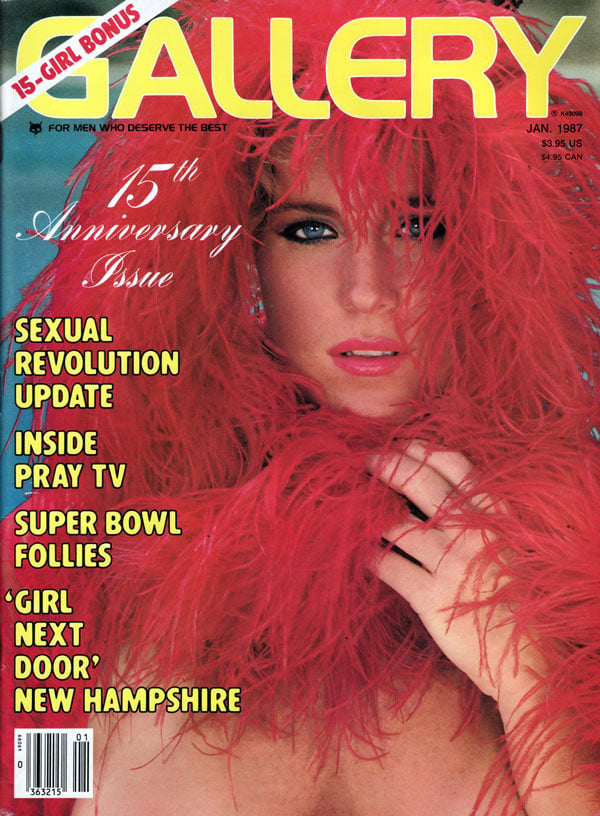 Gallery January 1987 magazine back issue Gallery magizine back copy gallery magazine back issues, nude women pictorial, erotic funny cartoons, political articles,  1987