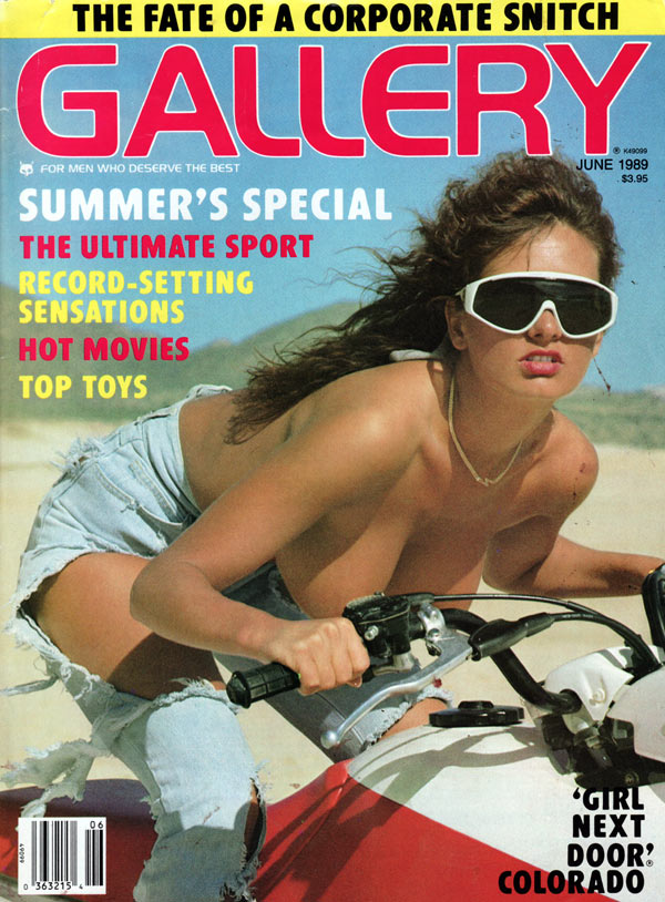 Gallery June 1989 magazine back issue Gallery magizine back copy gallery magazine back issues, nude women pictorial, erotic funny cartoons, political articles,  1989