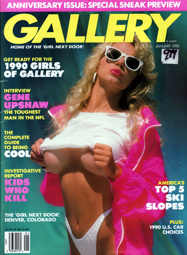 Gallery January 1990 magazine back issue Gallery magizine back copy gallery magazine back issues, nude women pictorial, erotic funny cartoons, political articles,  1990