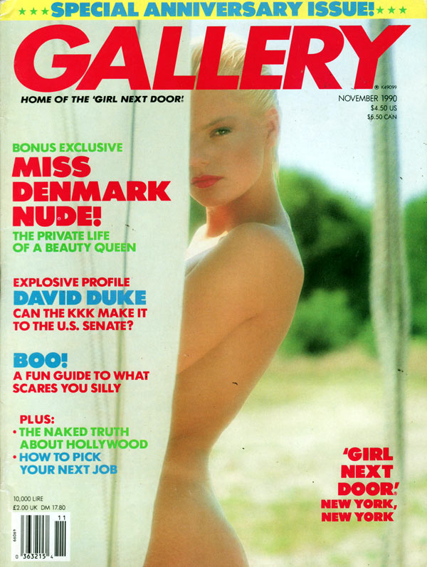 Gallery November 1990 magazine back issue Gallery magizine back copy gallery magazine back issues, nude women pictorial, erotic funny cartoons, political articles,  1990