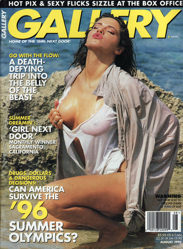 Gallery August 1995 magazine back issue Gallery magizine back copy gallery magazine back issues, nude women pictorial, erotic funny cartoons, political articles,  1995