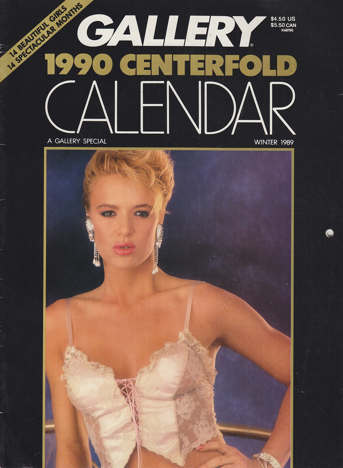 Gallery Special Winter 1989 - 1990 Centerfold Calendar magazine back issue Gallery Special magizine back copy 
