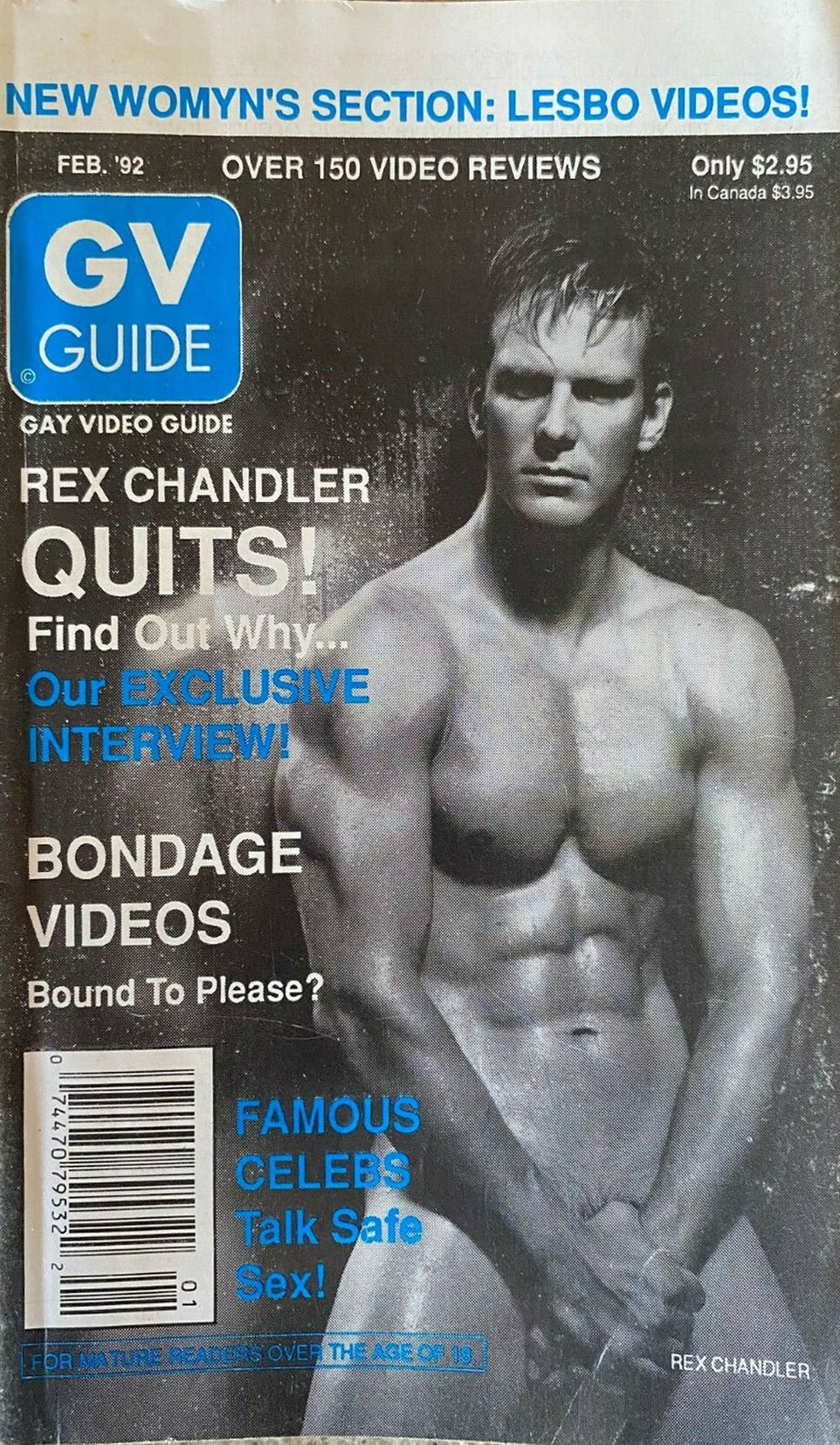 Gay Video Guide # 3 magazine back issue Gay Video Guide magizine back copy 