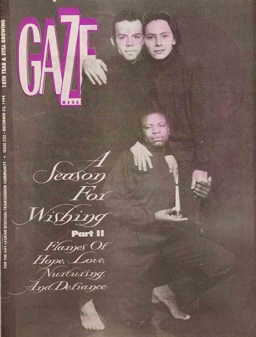 Gaze December 1994 magazine back issue Gaze magizine back copy 