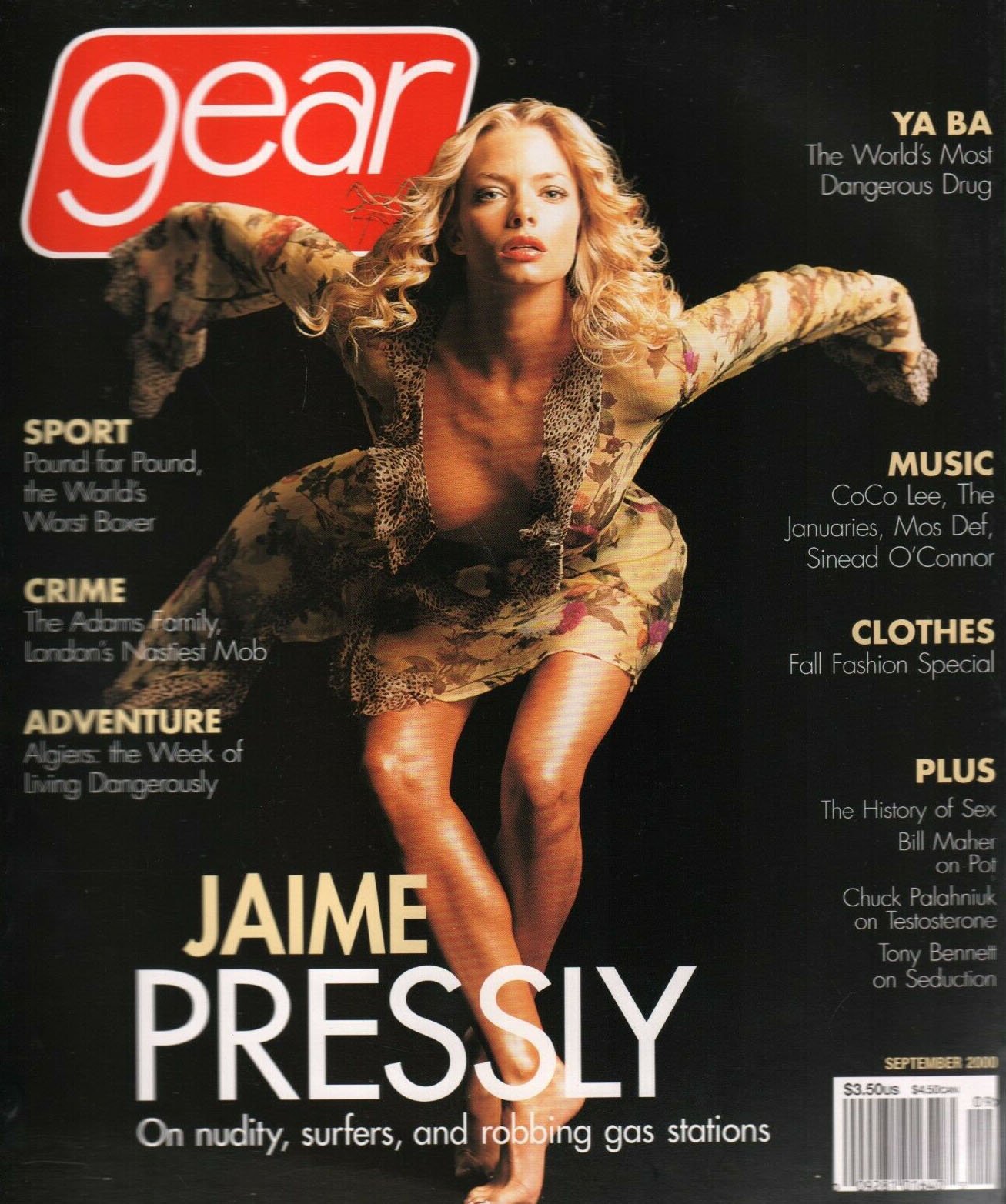 Gear September 2000 magazine back issue Gear magizine back copy 