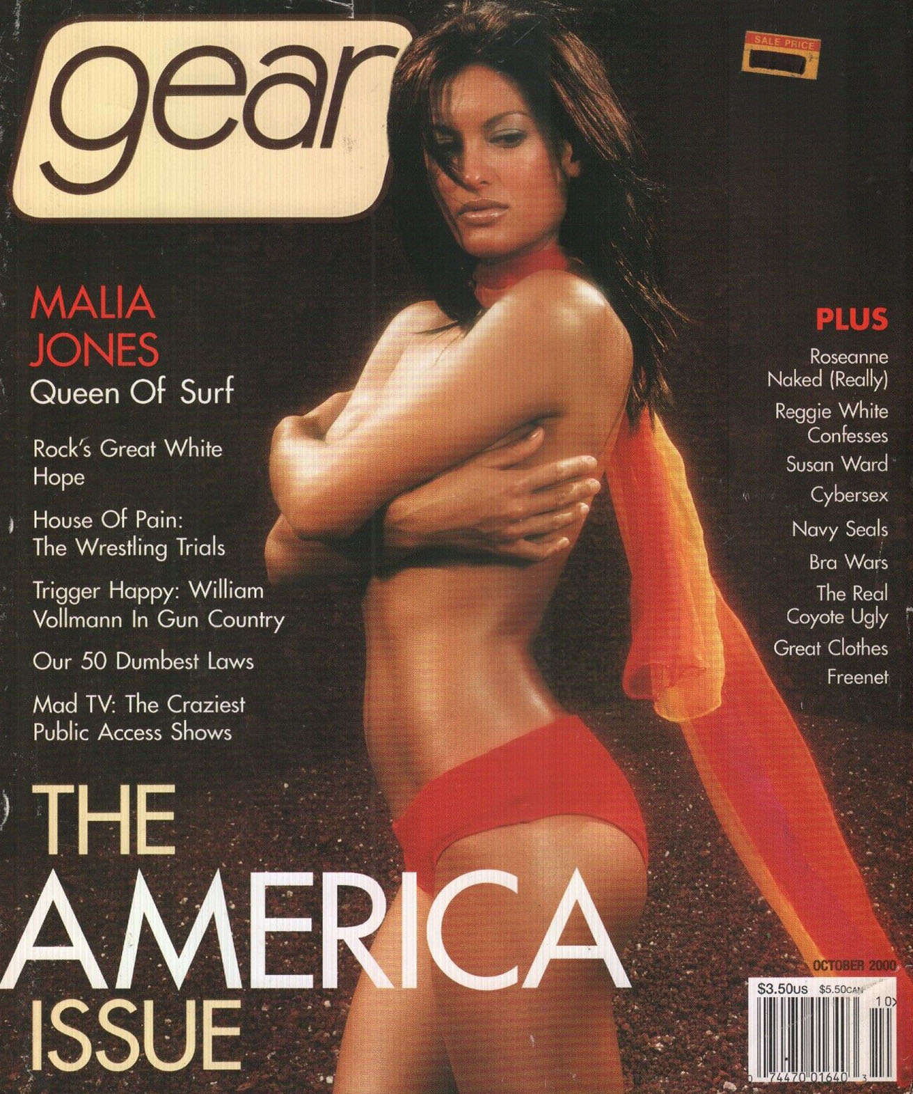 Gear October 2000 magazine back issue Gear magizine back copy 