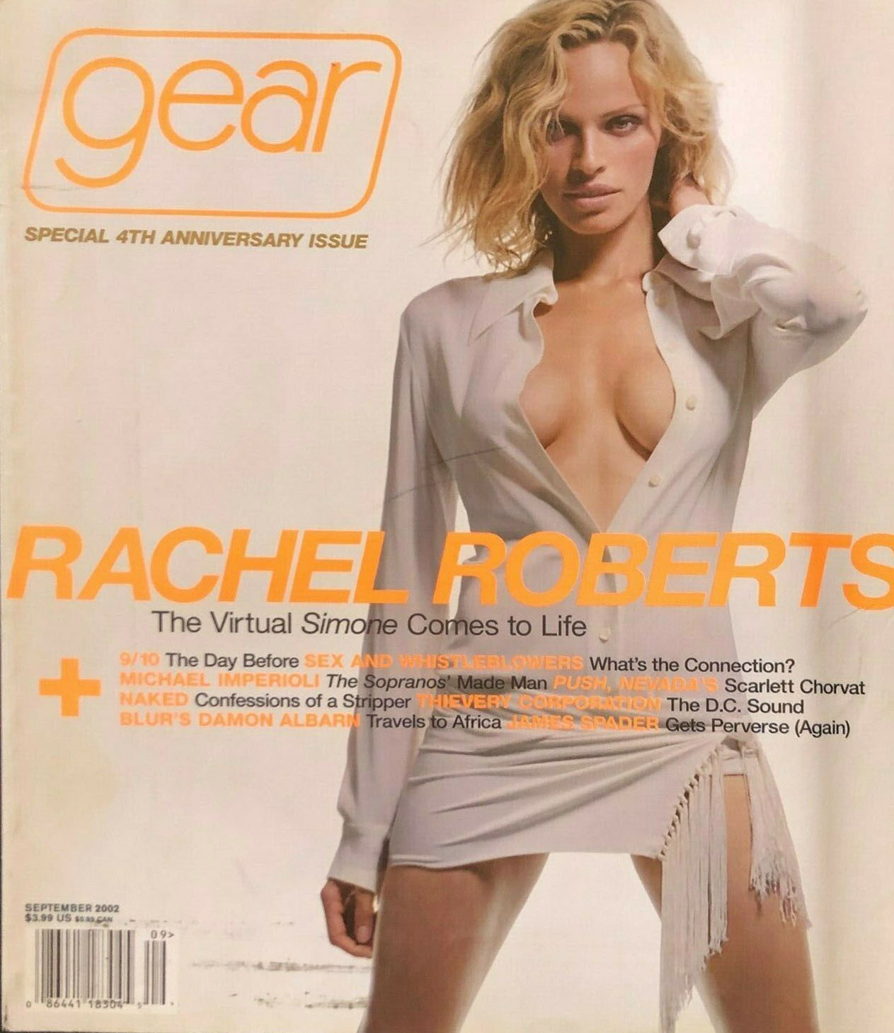 Gear September 2002 magazine back issue Gear magizine back copy 