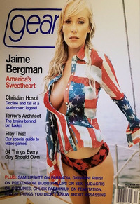 Jaime Bergman magazine cover appearance Gear December 2001