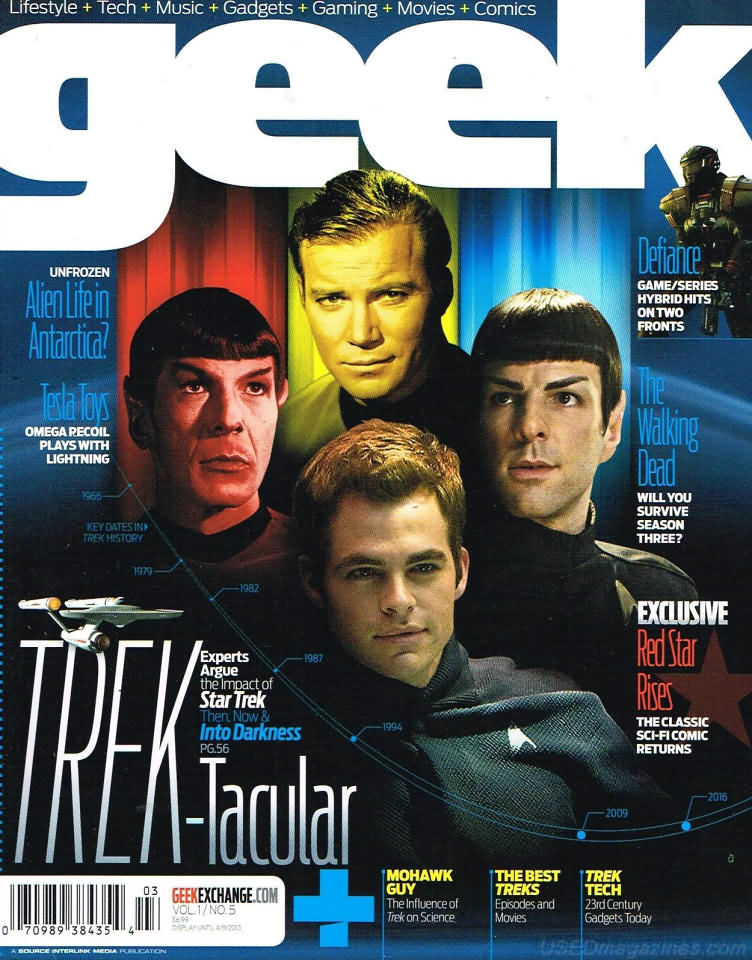 Geek Vol. 1 # 5 magazine back issue Geek magizine back copy 