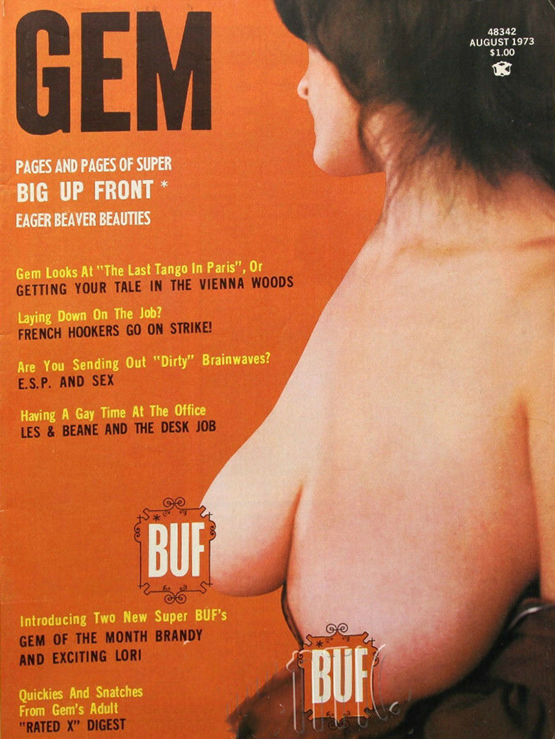 Gem August 1973 magazine back issue Gem magizine back copy 