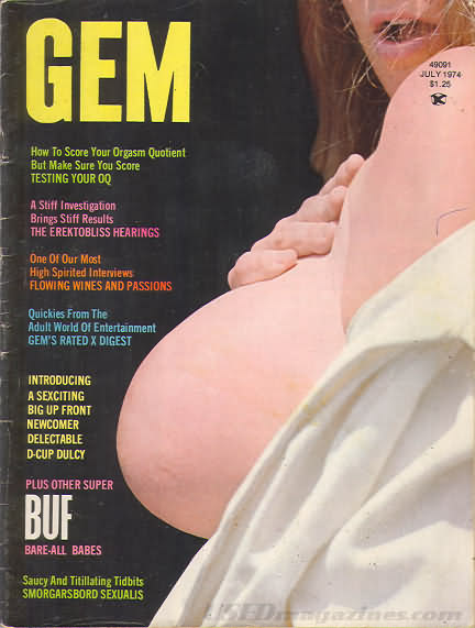 Gem July 1974 magazine back issue Gem magizine back copy 
