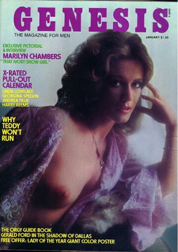 Genesis January 1975 magazine back issue Genesis magizine back copy Genesis January 1975 Adult Magazine Back Issue Published by Magna Publishing Group. Exclusive Pictorial & Interview Marilyn Chambers That Ivory Snow Girl.