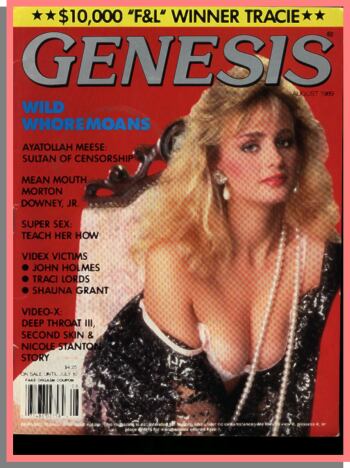 Genesis August 1989 magazine back issue Genesis magizine back copy Genesis August 1989 Adult Magazine Back Issue Published by Magna Publishing Group. Ayatollah Meese Sultan Of Censorship.