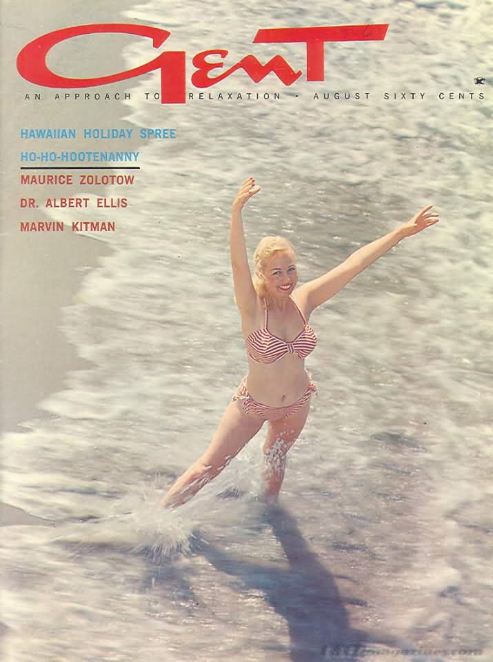 Gent August 1963 magazine back issue Gent magizine back copy Gent August 1963 Adult Vintage Magazine Back Issue Featuring Large Breasted Nude Women. Hawaiian Holiday Spree Ho-Ho-Hootenanny.