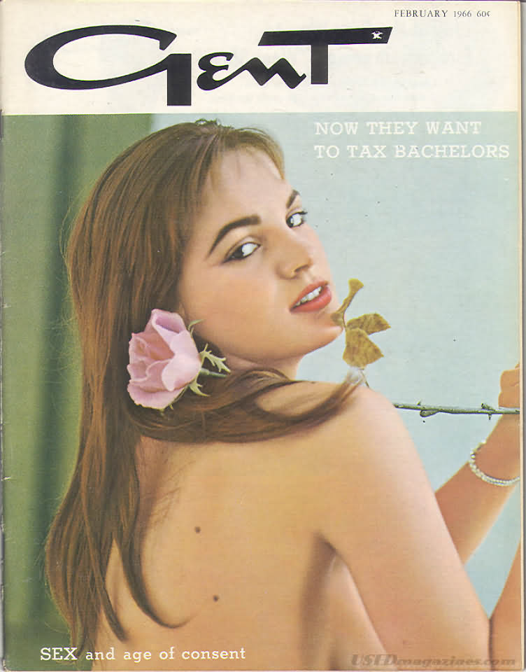 Gent February 1966 magazine back issue Gent magizine back copy Gent February 1966 Adult Vintage Magazine Back Issue Featuring Large Breasted Nude Women. Now They Want To Tax Bachelors.