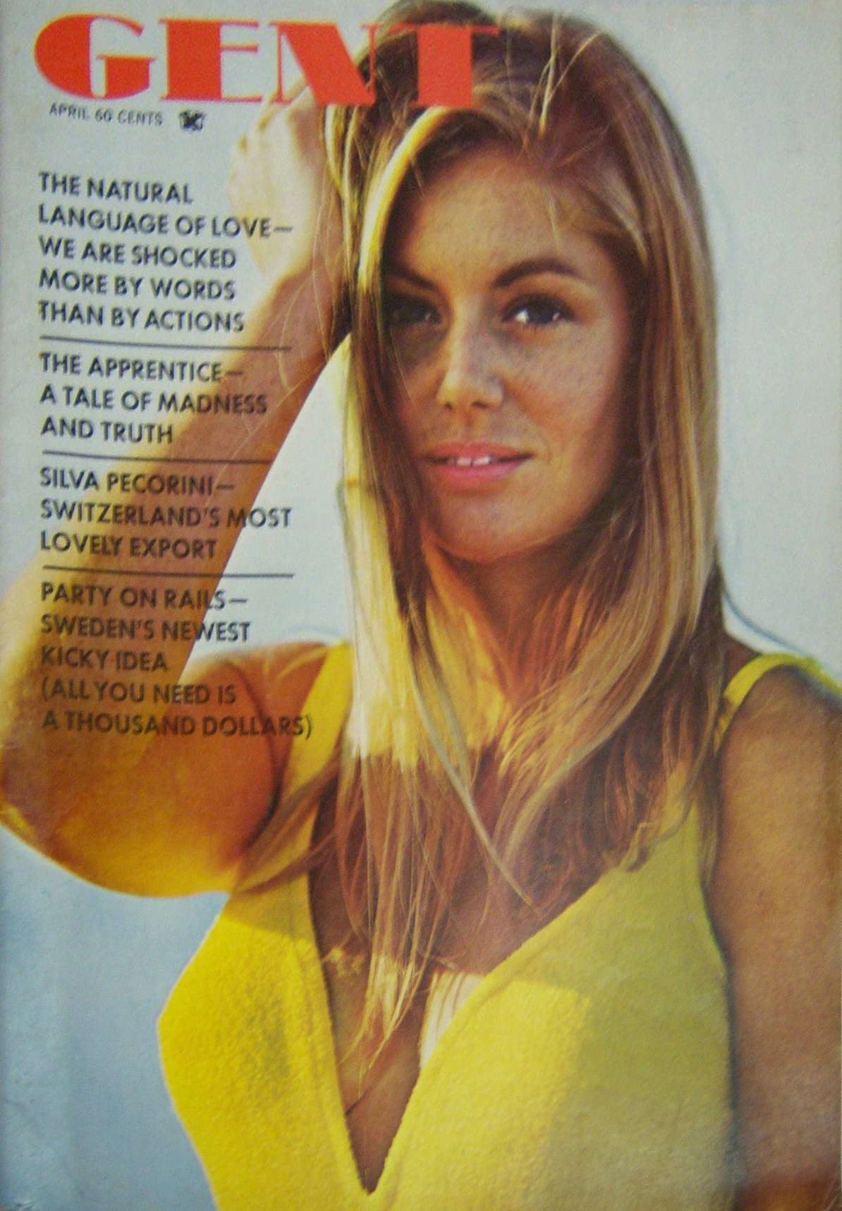 Gent April 1968 magazine back issue Gent magizine back copy Gent April 1968 Adult Vintage Magazine Back Issue Featuring Large Breasted Nude Women. The Natural Language Of Love We Are Shocked More By Words Than By Actions.