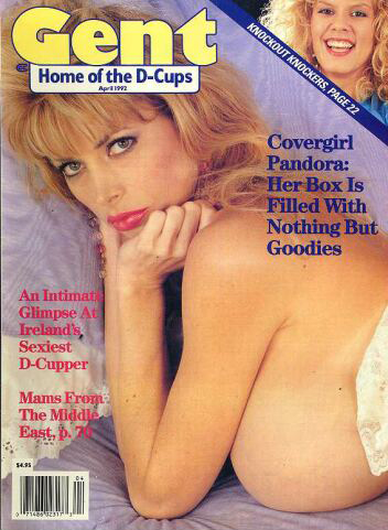 Gent April 1992 magazine back issue Gent magizine back copy Gent April 1992 Adult Vintage Magazine Back Issue Featuring Large Breasted Nude Women. Covergirl Pandora: Her Box Is Filled With Nothing But Goodies.