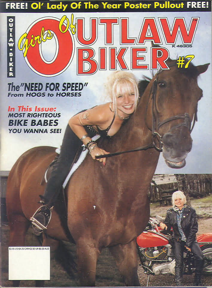 Girls of Outlaw Biker # 7 magazine back issue Girls of Outlaw Biker magizine back copy 