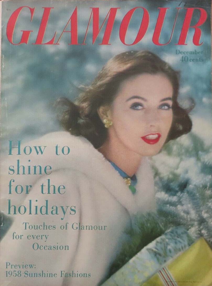 Glamour December 1957, Glamour December 1957 Womens Magazine Back