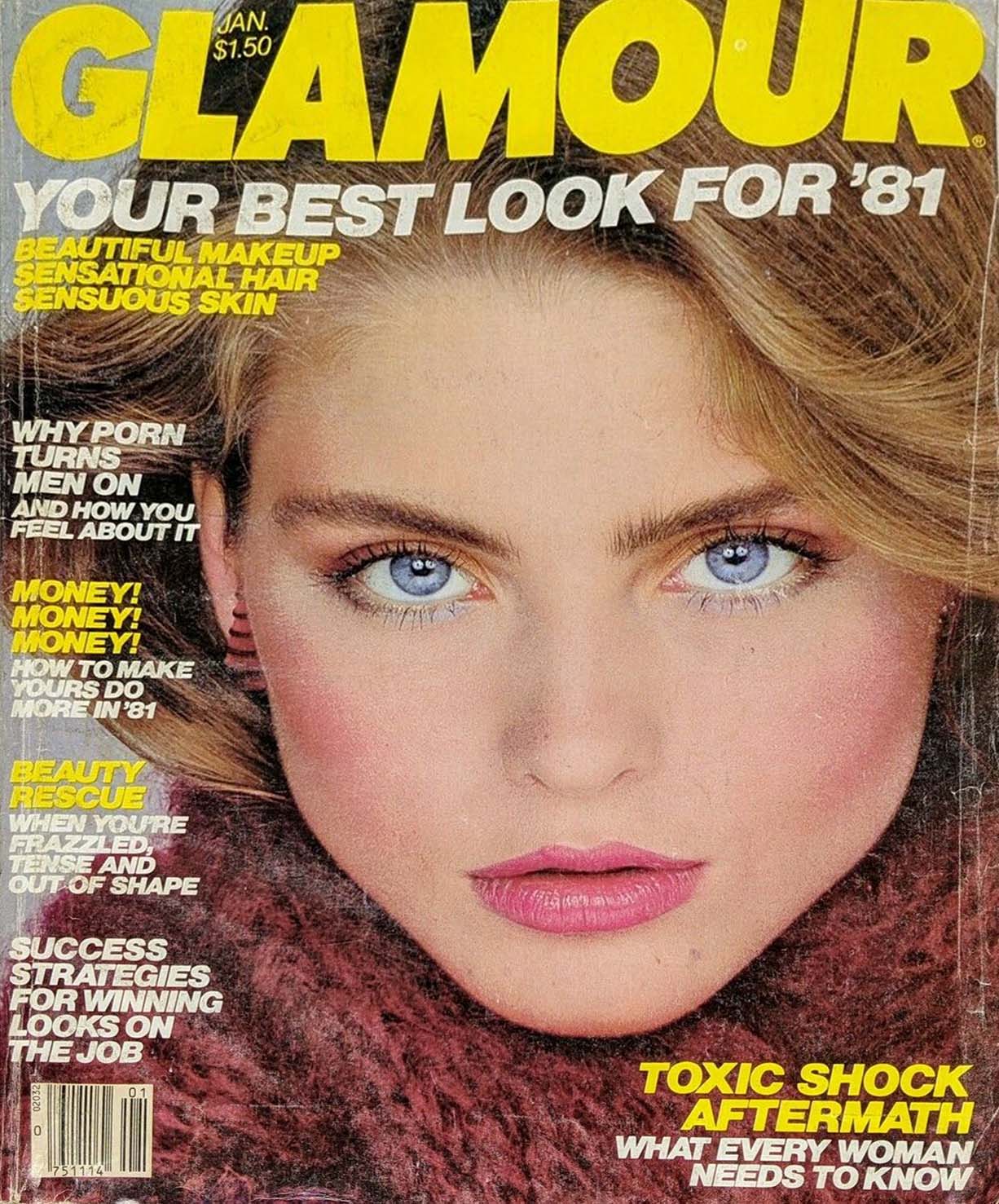 Glamour January 1981 magazine back issue Glamour magizine back copy Glamour January 1981 Womens Magazine Back Issue Published by Conde Nast Publications. Your Best Look For 81' Beautiful Makeup Sensational Hair Sensuous Skin.