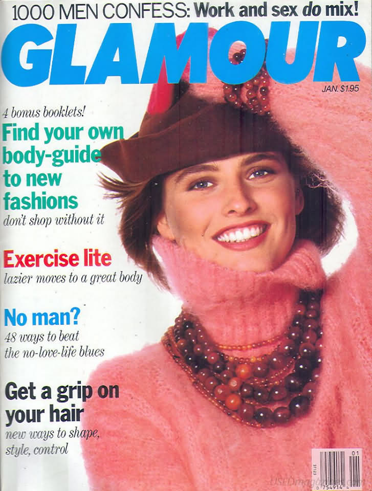Glamour January 1989 magazine back issue Glamour magizine back copy Glamour January 1989 Womens Magazine Back Issue Published by Conde Nast Publications. 4 Bonus Booklets! Find Your Own Body - Guide To New Fashions Don't Shop Without It.
