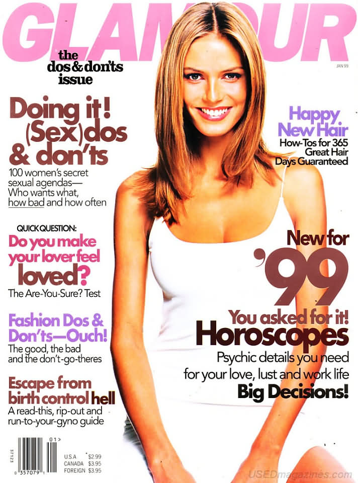 Glamour January 1999 magazine back issue Glamour magizine back copy Glamour January 1999 Womens Magazine Back Issue Published by Conde Nast Publications. Doing It! (Sex) Dos & Don'ts.