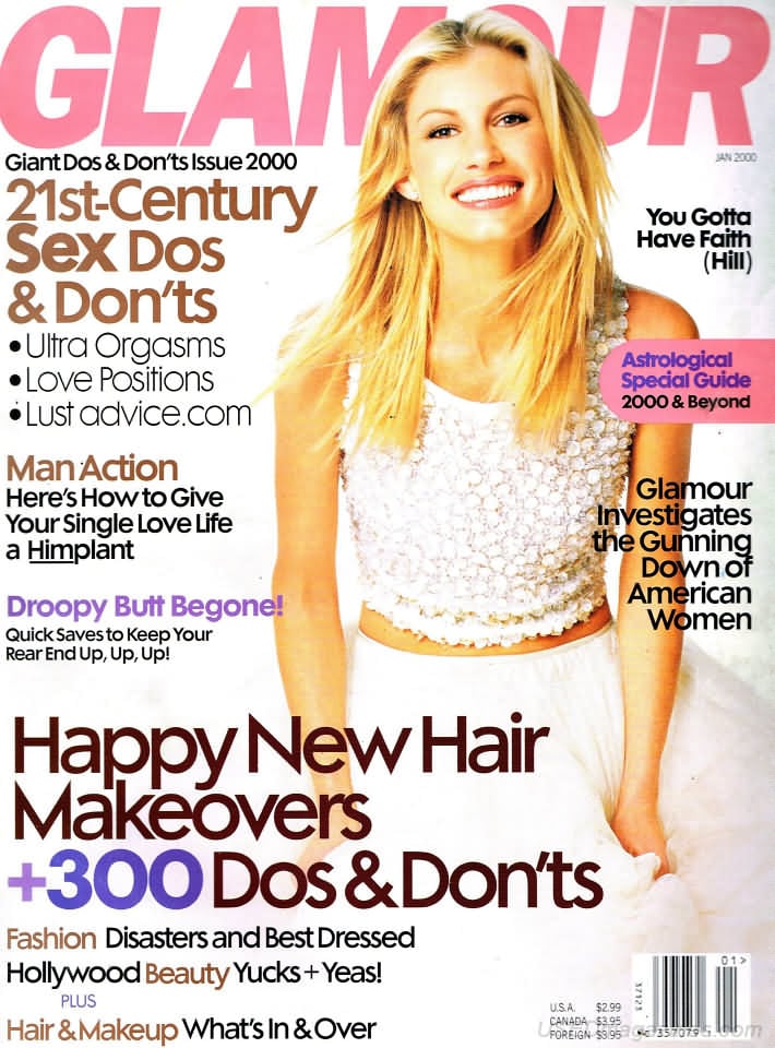 Glamour January 2000, Glamour January 2000 Womens Magazine Back Issue Published by Conde Nast Publications. Giant Dos & Don'ts Issue 2000., Giant Dos & Don'ts Issue 2000