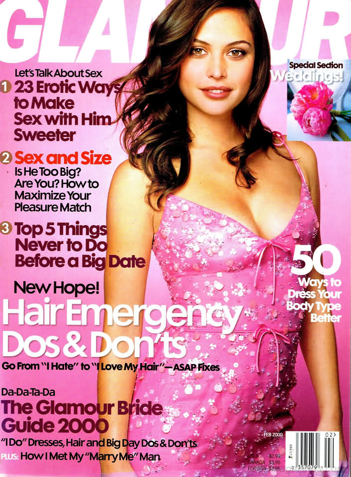 Glamour February 2000 magazine back issue Glamour magizine back copy Glamour February 2000 Womens Magazine Back Issue Published by Conde Nast Publications. Let's Talk About Sex 23 Erotic Ways To Make Sex With Him Sweeter.