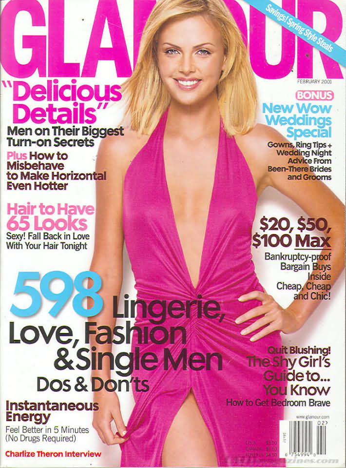 Glamour February 2001 magazine back issue Glamour magizine back copy Glamour February 2001 Womens Magazine Back Issue Published by Conde Nast Publications. Delicious Details Men On Their Biggest Turn - On Secrets.