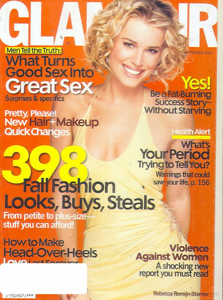 Glamour September 2001 magazine back issue Glamour magizine back copy Glamour September 2001 Womens Magazine Back Issue Published by Conde Nast Publications. Men Tell The Truth: What Turns Good Sex Into Great Sex Surprises & Specifics .