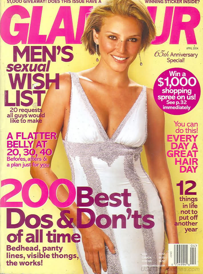 Glamour April 2004 magazine back issue Glamour magizine back copy Glamour April 2004 Womens Magazine Back Issue Published by Conde Nast Publications. Men's Sexual Wish List  20 Requests All Guys Would Like To Make.