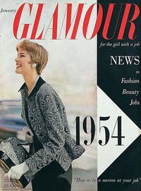 Glamour January 1954 magazine back issue cover image