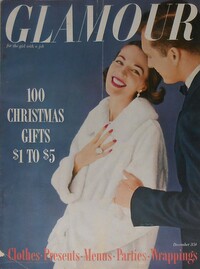 Glamour December 1954 magazine back issue cover image