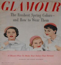 Glamour March 1955 magazine back issue cover image