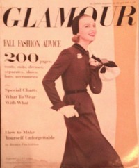 Glamour September 1955 magazine back issue cover image