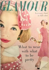 Glamour March 1958 magazine back issue cover image
