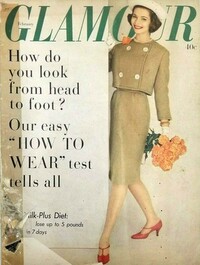 Glamour February 1959 magazine back issue cover image
