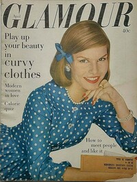 Glamour April 1959 magazine back issue cover image