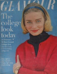 Glamour August 1962 magazine back issue cover image
