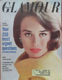 Glamour October 1962 magazine back issue cover image