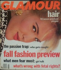 Glamour August 1990 magazine back issue cover image