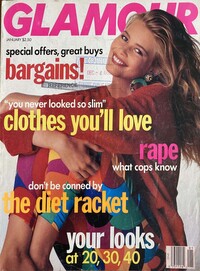 Glamour January 1991 magazine back issue cover image