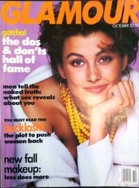 Glamour October 1991 magazine back issue cover image