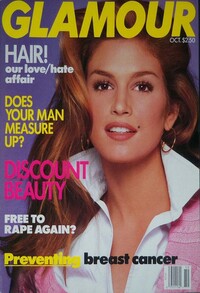 Glamour October 1992 magazine back issue cover image