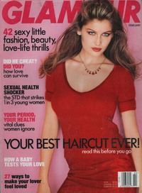 Glamour February 1998 magazine back issue cover image