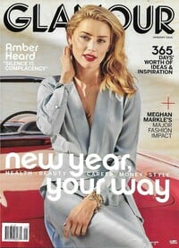 Amber Heard magazine cover appearance Glamour January 2019