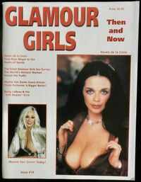 Raven De La Croix magazine cover appearance Glamour Girls Then & Now # 14, February/March 1999