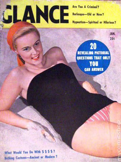 Glance January 1950 magazine back issue Glance magizine back copy 
