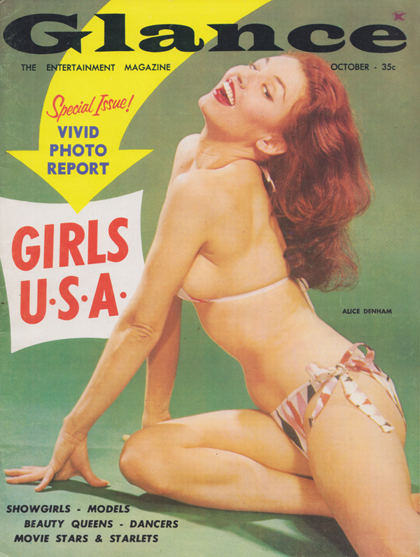 Glance October 1959 magazine back issue Glance magizine back copy KIM NOVAK,Showgirls,Beauty Queens,Movie Stars,GIrls U.S.A.,dancers, models,ann francis,pep pill