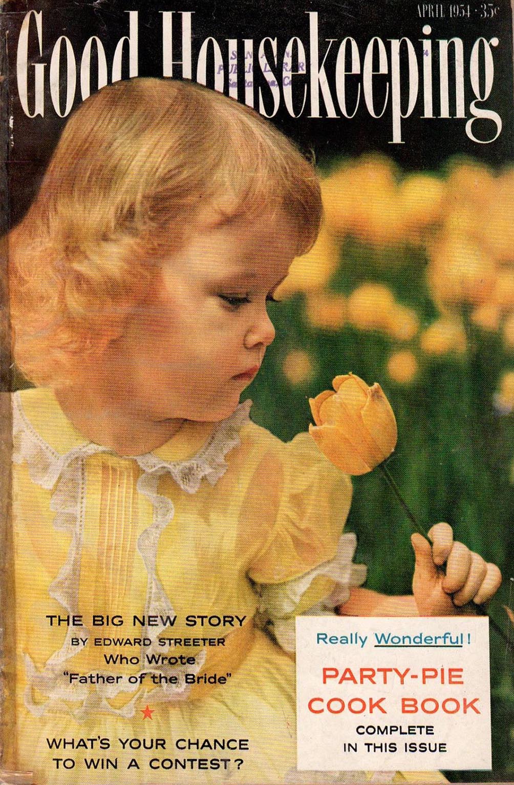 Good Housekeeping April 1954 magazine back issue Good Housekeeping magizine back copy Good Housekeeping April 1954 American womens magazine Back Issue Published by Hearst Publishing Corporation. The Big New Story By Edward Streeter Who Wrote Father Of The Bride.
